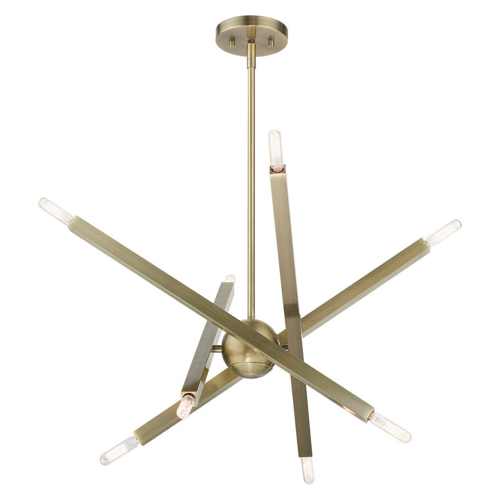 Livex Monaco 46985-01 Chandelier Light - Antique Brass