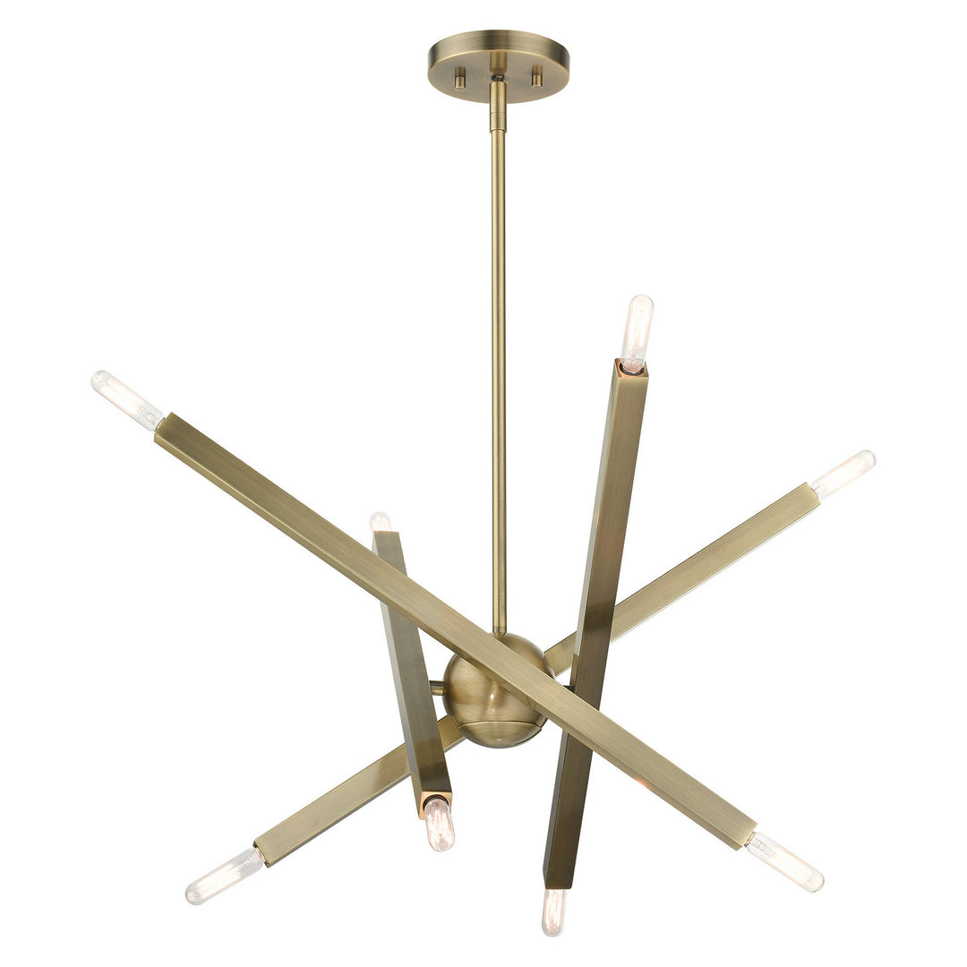 Livex Monaco 46985-01 Chandelier Light - Antique Brass