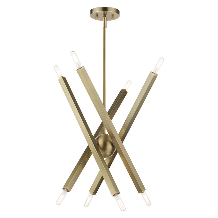 Livex Monaco 46985-01 Chandelier Light - Antique Brass