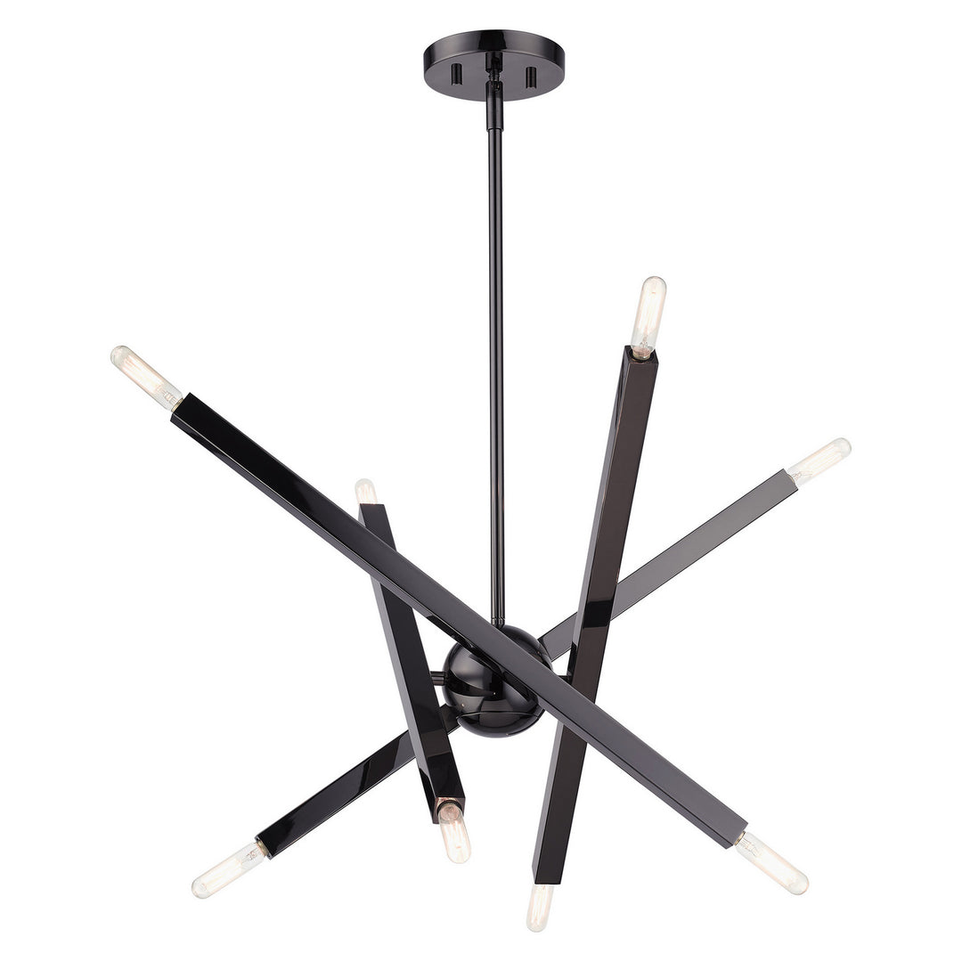 Livex Monaco 46985-46 Chandelier Light - Black Chrome