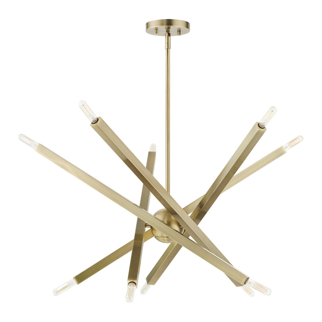 Livex Monaco 46986-01 Chandelier Light - Antique Brass