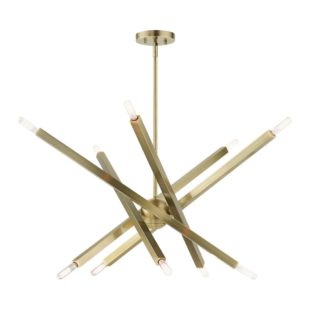 Livex Monaco 46986-01 Chandelier Light - Antique Brass
