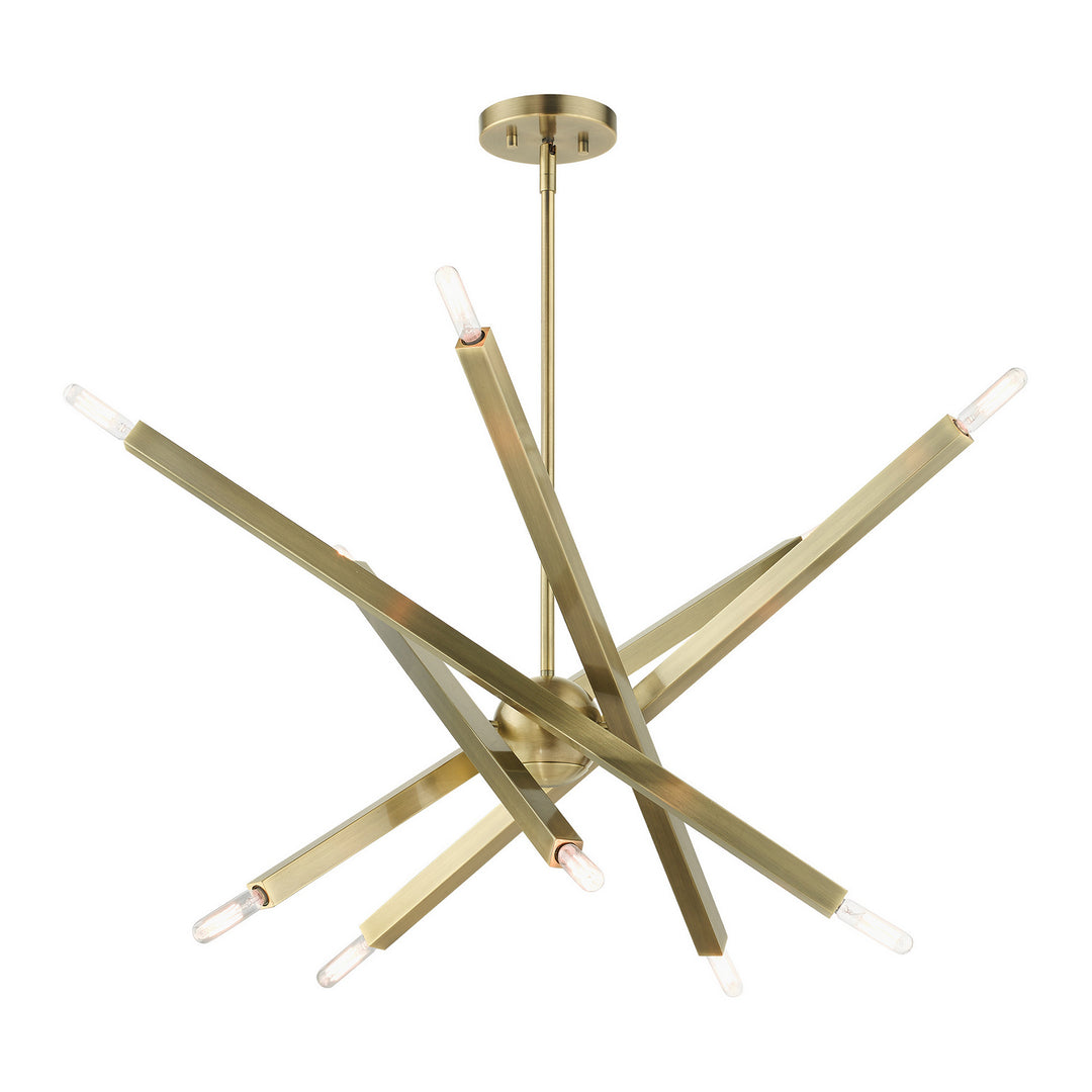 Livex Monaco 46986-01 Chandelier Light - Antique Brass