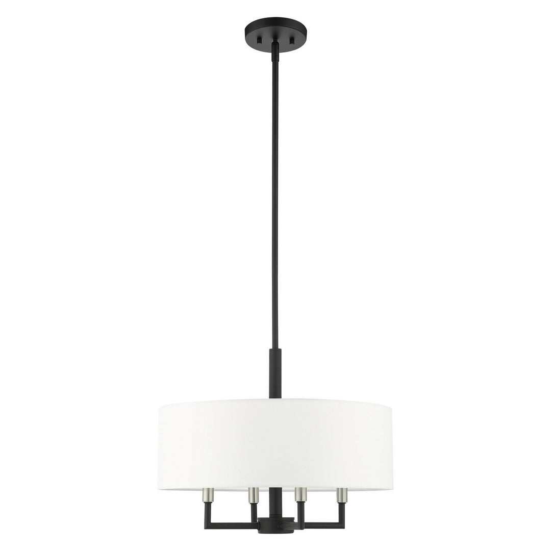Livex Meridian 49374-04 Chandelier Light - Black w/ Brushed Nickels
