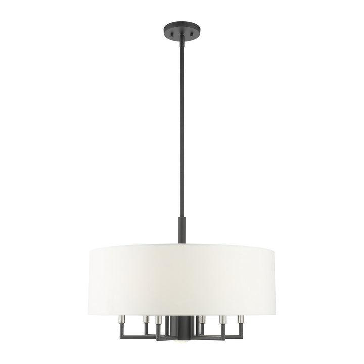 Livex Meridian 49376-76 Chandelier Light - Scandinavian Gray w/ Brushed Nickels
