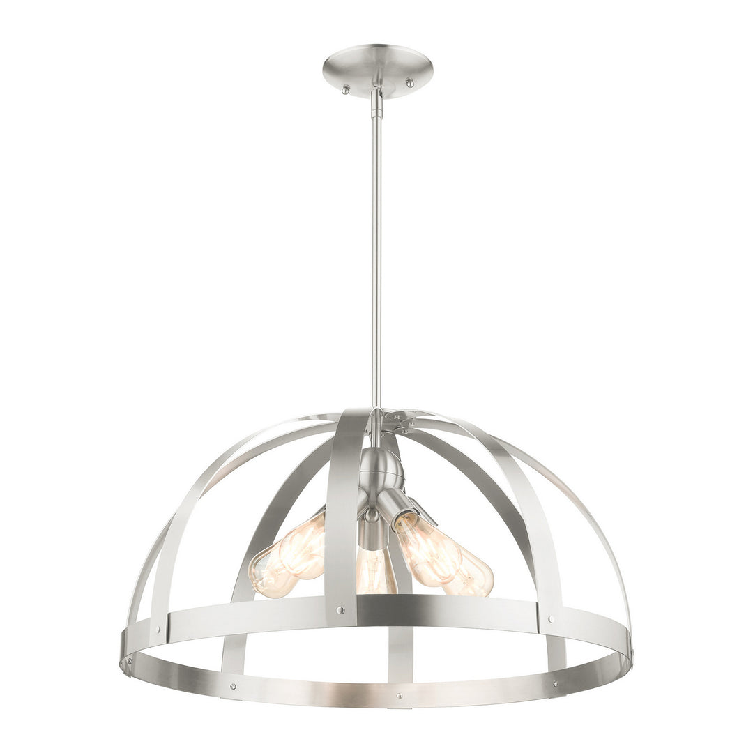 Livex Stoneridge 49645-91 Pendant Light - Brushed Nickel