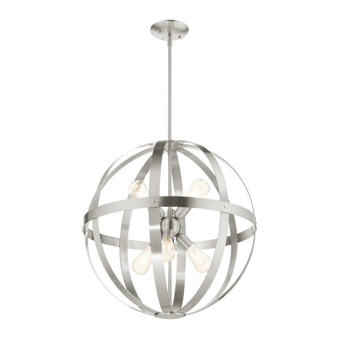 Livex Stoneridge 49646-91 Chandelier Light - Brushed Nickel