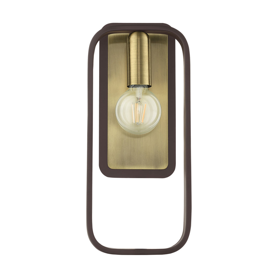 Livex Bergamo 49742-07 Wall Sconce Light - Bronze w/ Antique Brasss