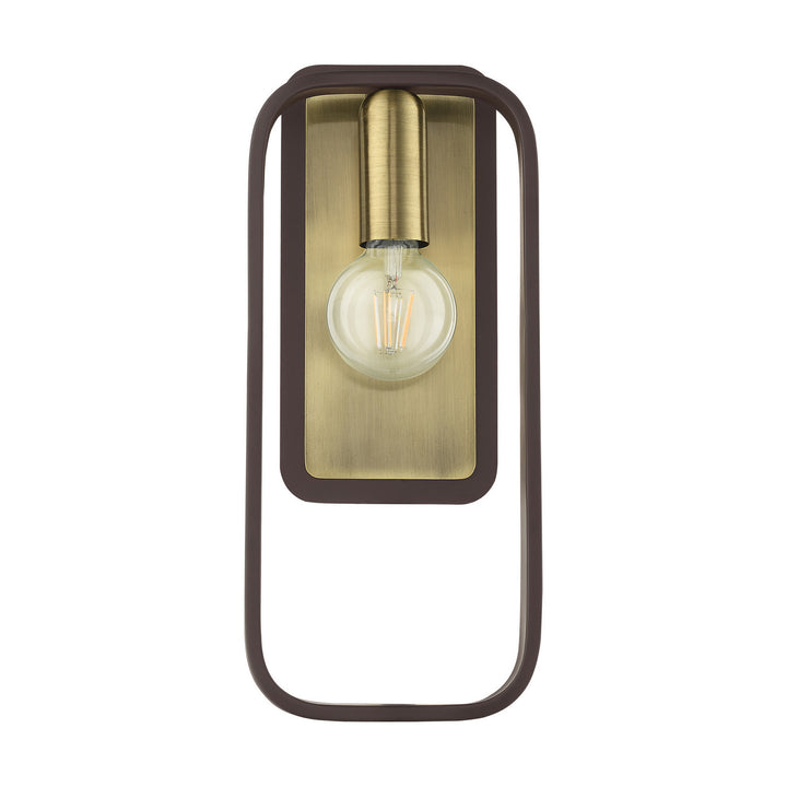 Livex Bergamo 49742-07 Wall Sconce Light - Bronze w/ Antique Brasss