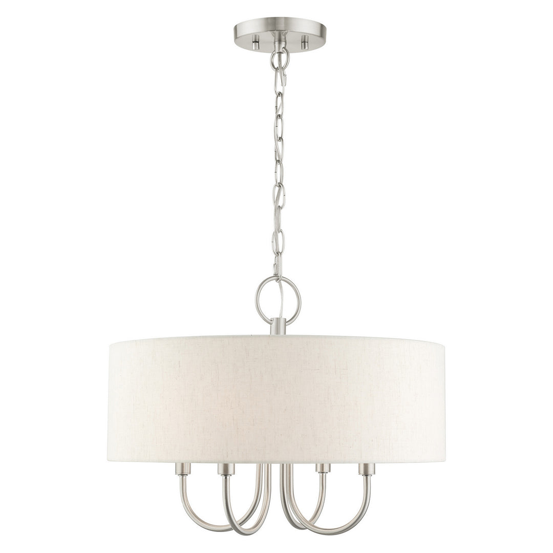 Livex Blossom 49804-91 Chandelier Light - Brushed Nickel