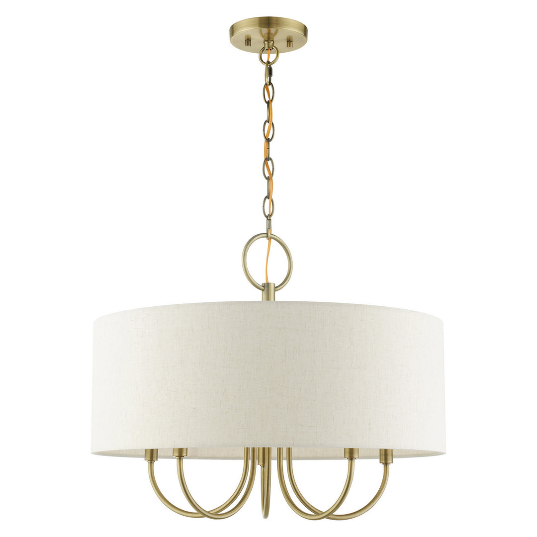 Livex Blossom 49805-01 Chandelier Light - Antique Brass