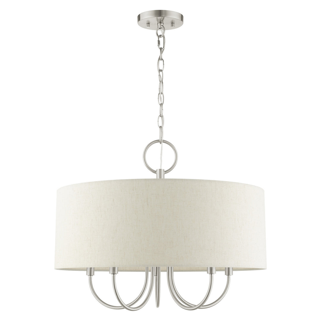 Livex Blossom 49805-91 Chandelier Light - Brushed Nickel