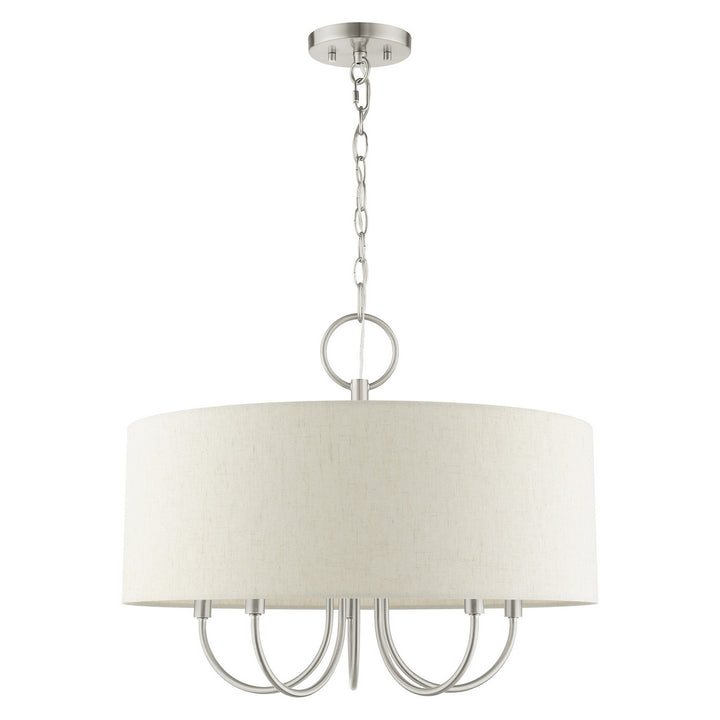 Livex Blossom 49805-91 Chandelier Light - Brushed Nickel