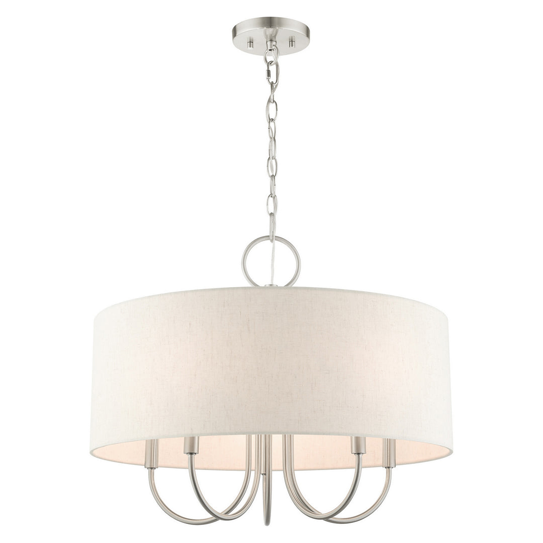 Livex Blossom 49805-91 Chandelier Light - Brushed Nickel