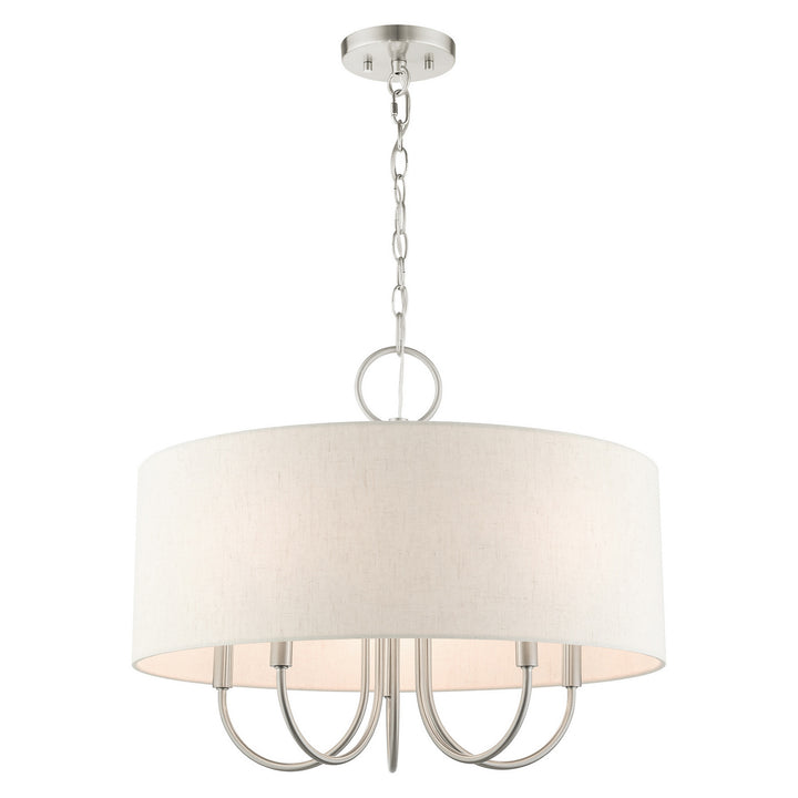 Livex Blossom 49805-91 Chandelier Light - Brushed Nickel