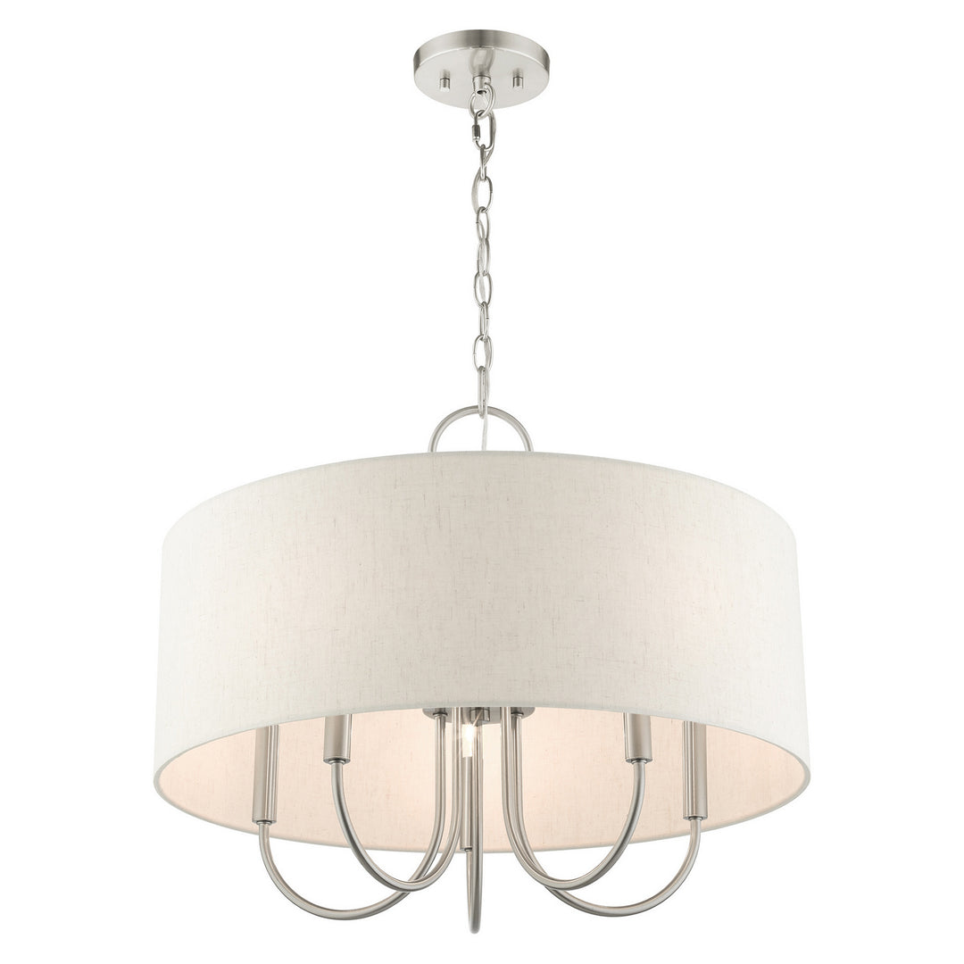 Livex Blossom 49805-91 Chandelier Light - Brushed Nickel