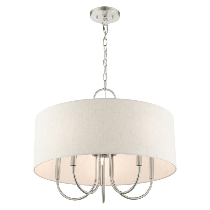 Livex Blossom 49805-91 Chandelier Light - Brushed Nickel