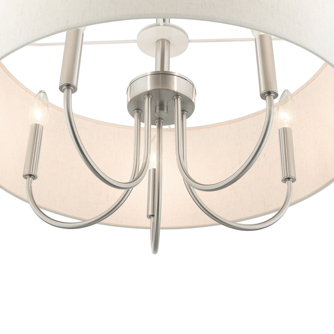 Livex Blossom 49805-91 Chandelier Light - Brushed Nickel