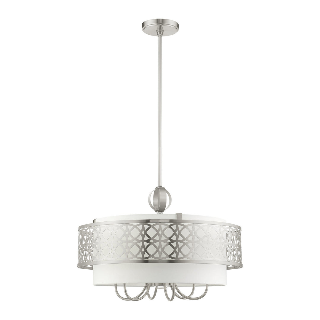 Livex Calinda 49866-91 Chandelier Light - Brushed Nickel
