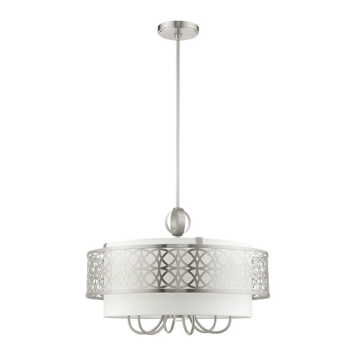 Livex Calinda 49866-91 Chandelier Light - Brushed Nickel