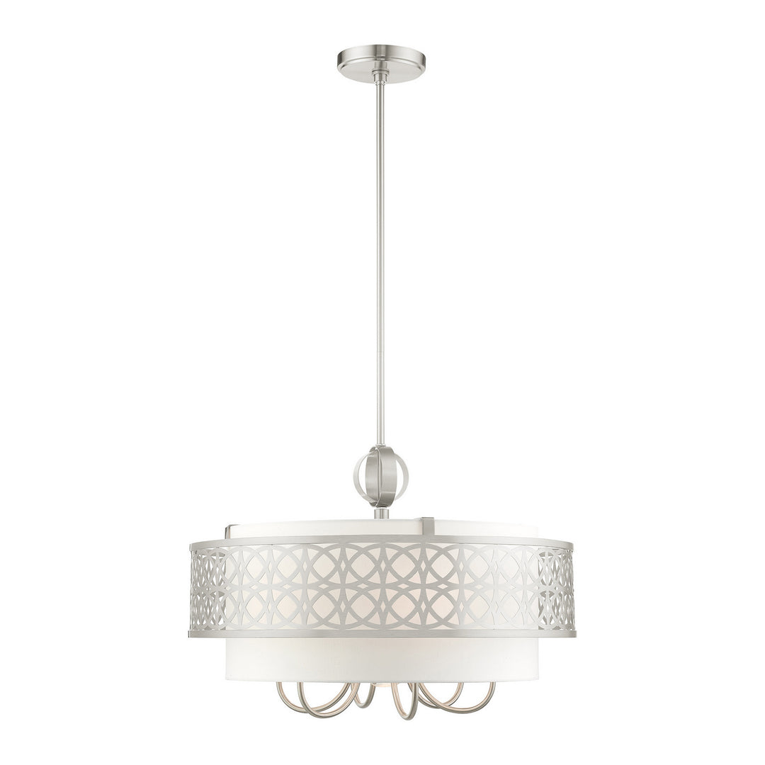 Livex Calinda 49866-91 Chandelier Light - Brushed Nickel