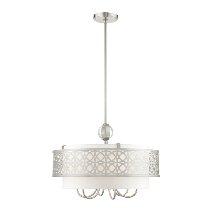 Livex Calinda 49866-91 Chandelier Light - Brushed Nickel