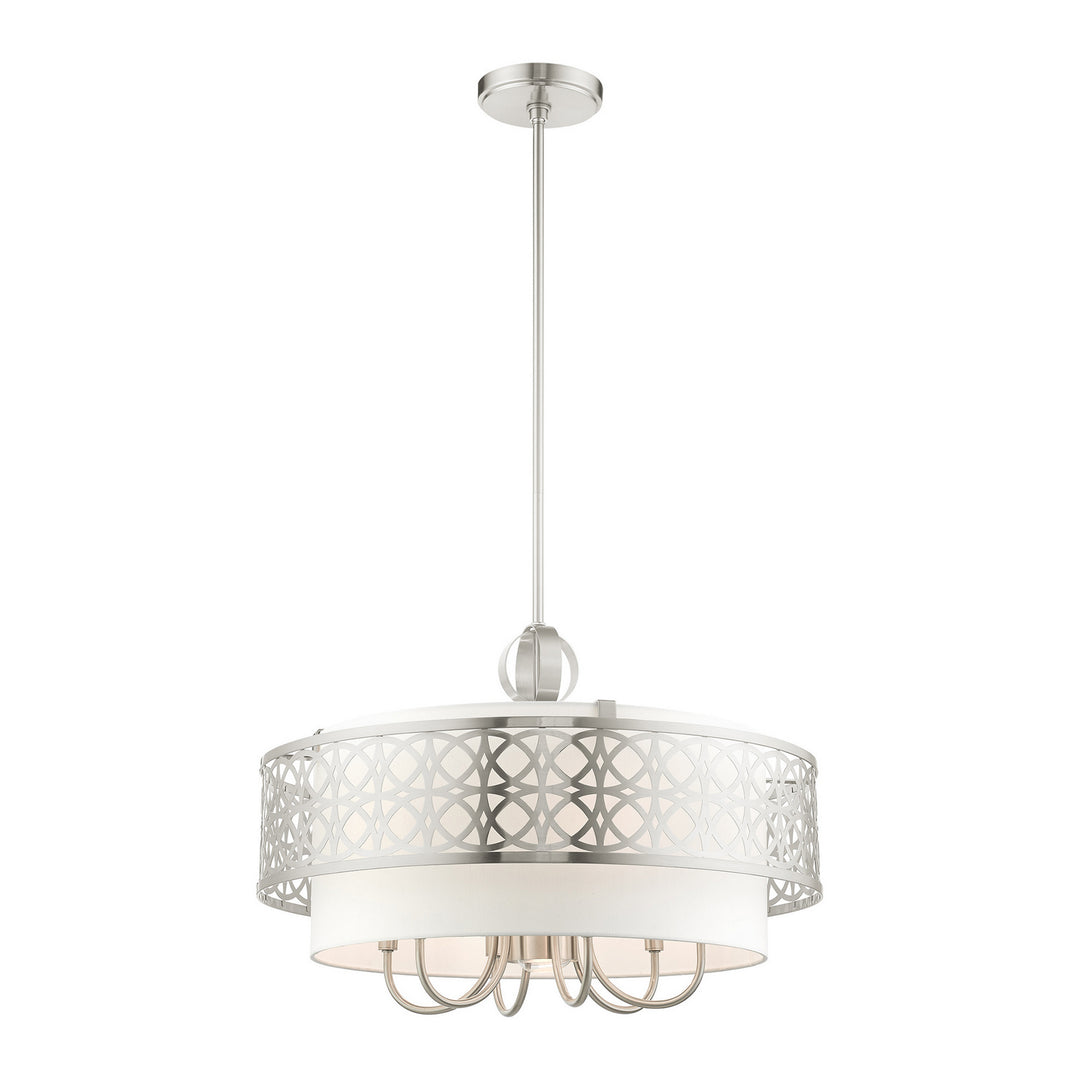 Livex Calinda 49866-91 Chandelier Light - Brushed Nickel