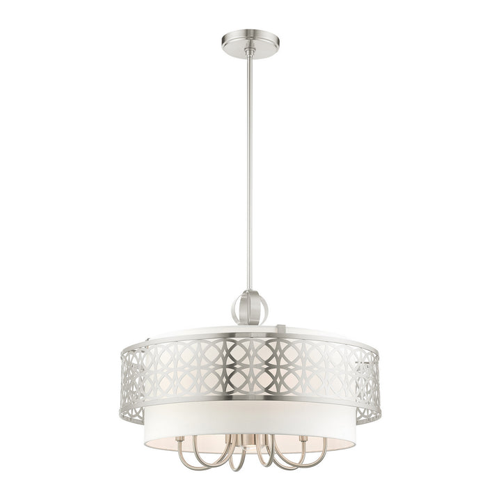 Livex Calinda 49866-91 Chandelier Light - Brushed Nickel