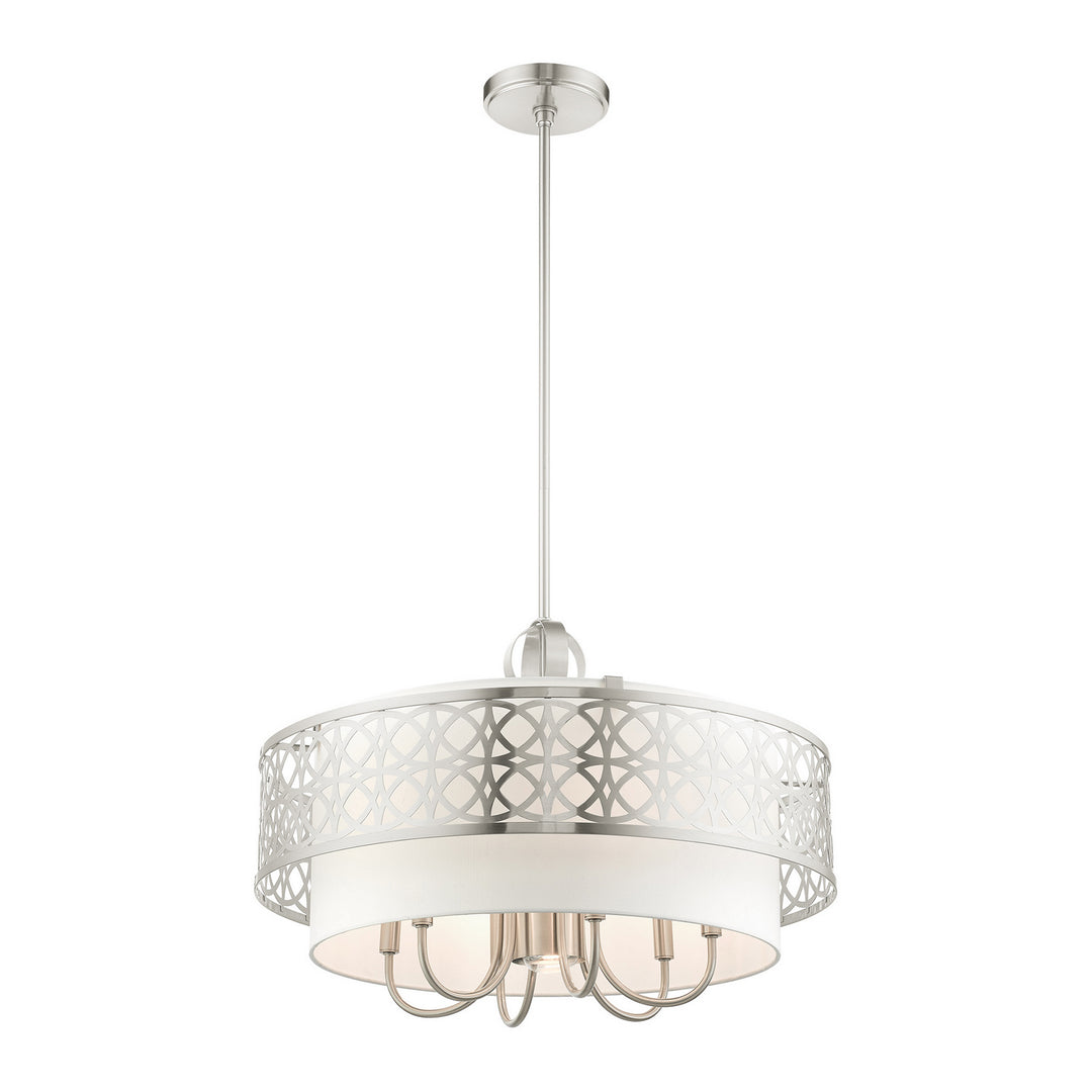 Livex Calinda 49866-91 Chandelier Light - Brushed Nickel