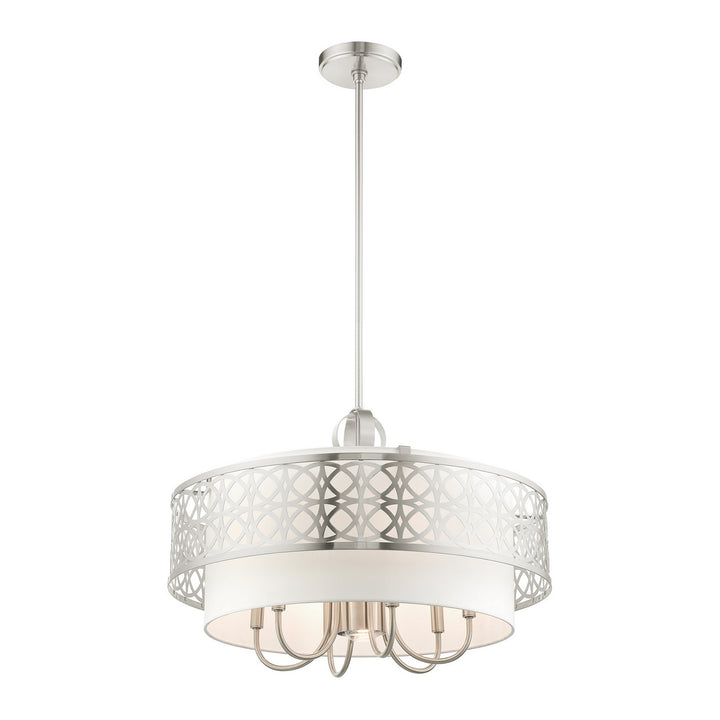 Livex Calinda 49866-91 Chandelier Light - Brushed Nickel