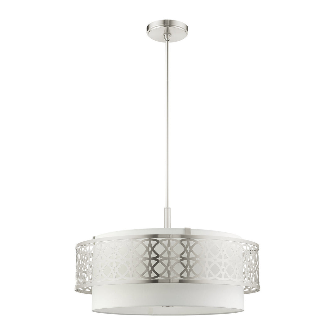 Livex Calinda 49870-91 Chandelier Light - Brushed Nickel
