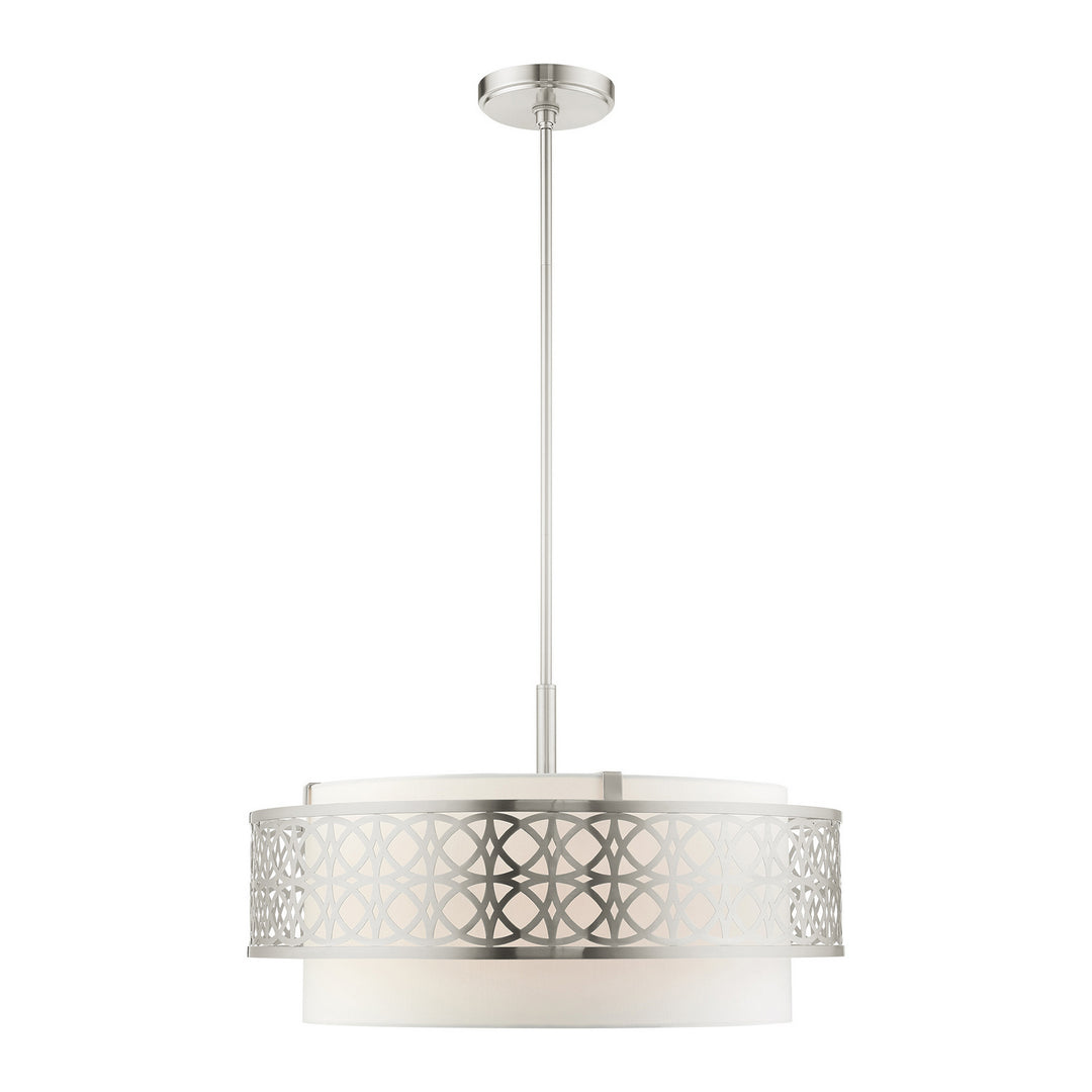 Livex Calinda 49870-91 Chandelier Light - Brushed Nickel