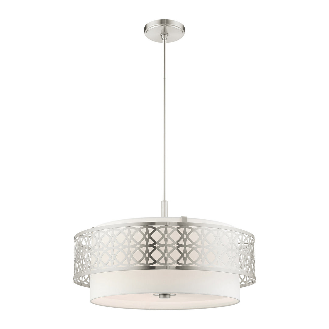 Livex Calinda 49870-91 Chandelier Light - Brushed Nickel