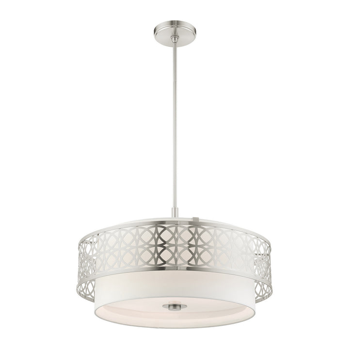 Livex Calinda 49870-91 Chandelier Light - Brushed Nickel