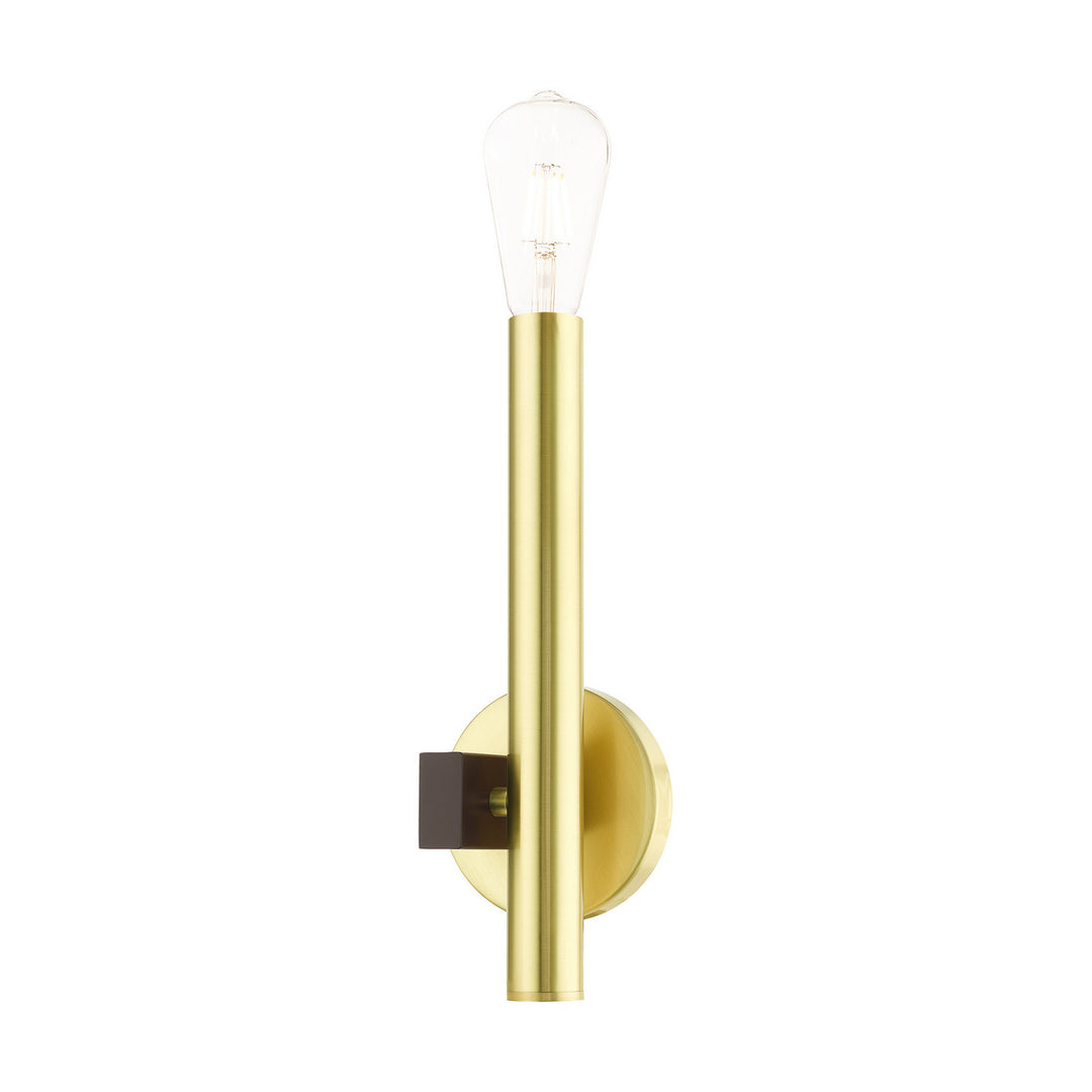 Livex Helsinki 49991-12 Wall Sconce Light - Satin Brass w/ Bronzes