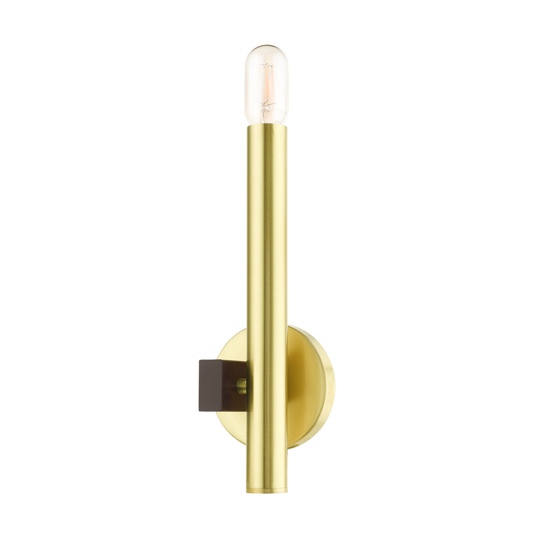 Livex Helsinki 49991-12 Wall Sconce Light - Satin Brass w/ Bronzes