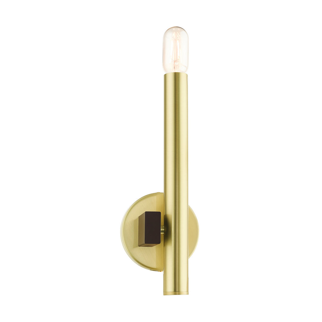 Livex Helsinki 49991-12 Wall Sconce Light - Satin Brass w/ Bronzes