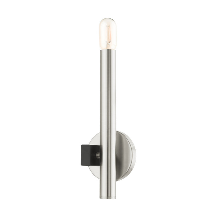Livex Helsinki 49991-91 Wall Sconce Light - Brushed Nickel w/ Blacks