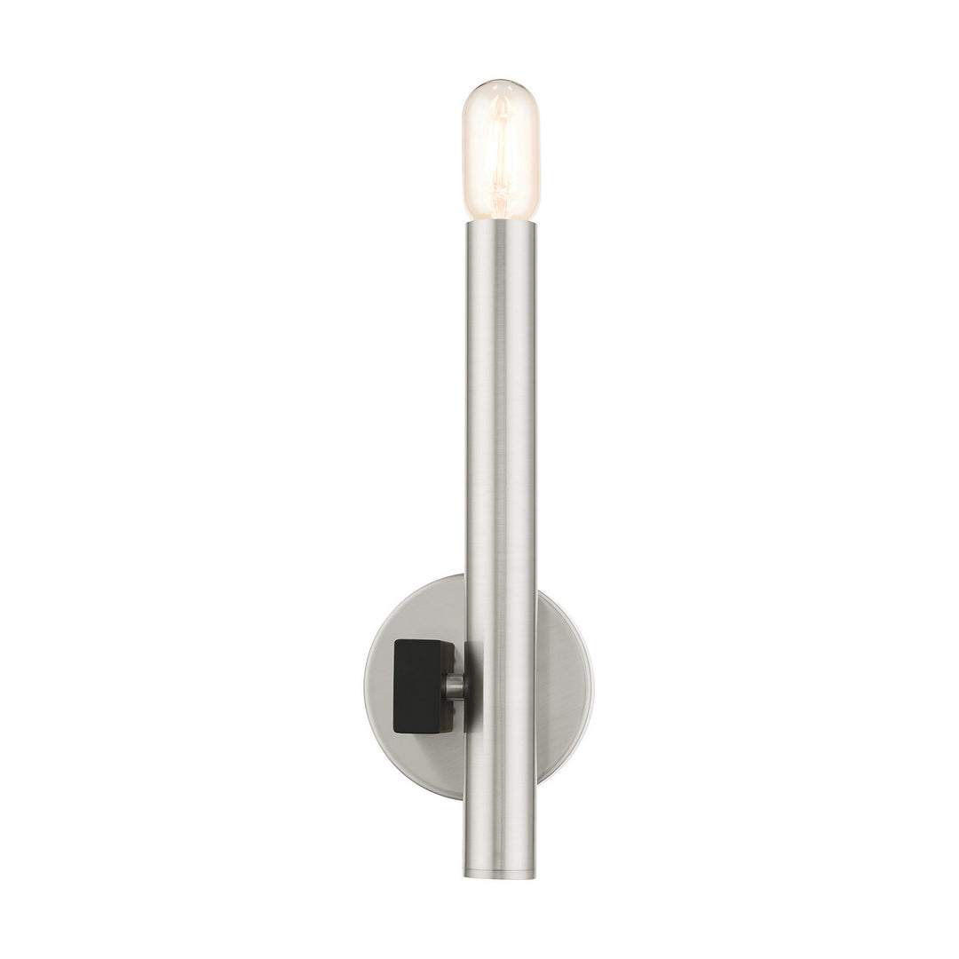 Livex Helsinki 49991-91 Wall Sconce Light - Brushed Nickel w/ Blacks