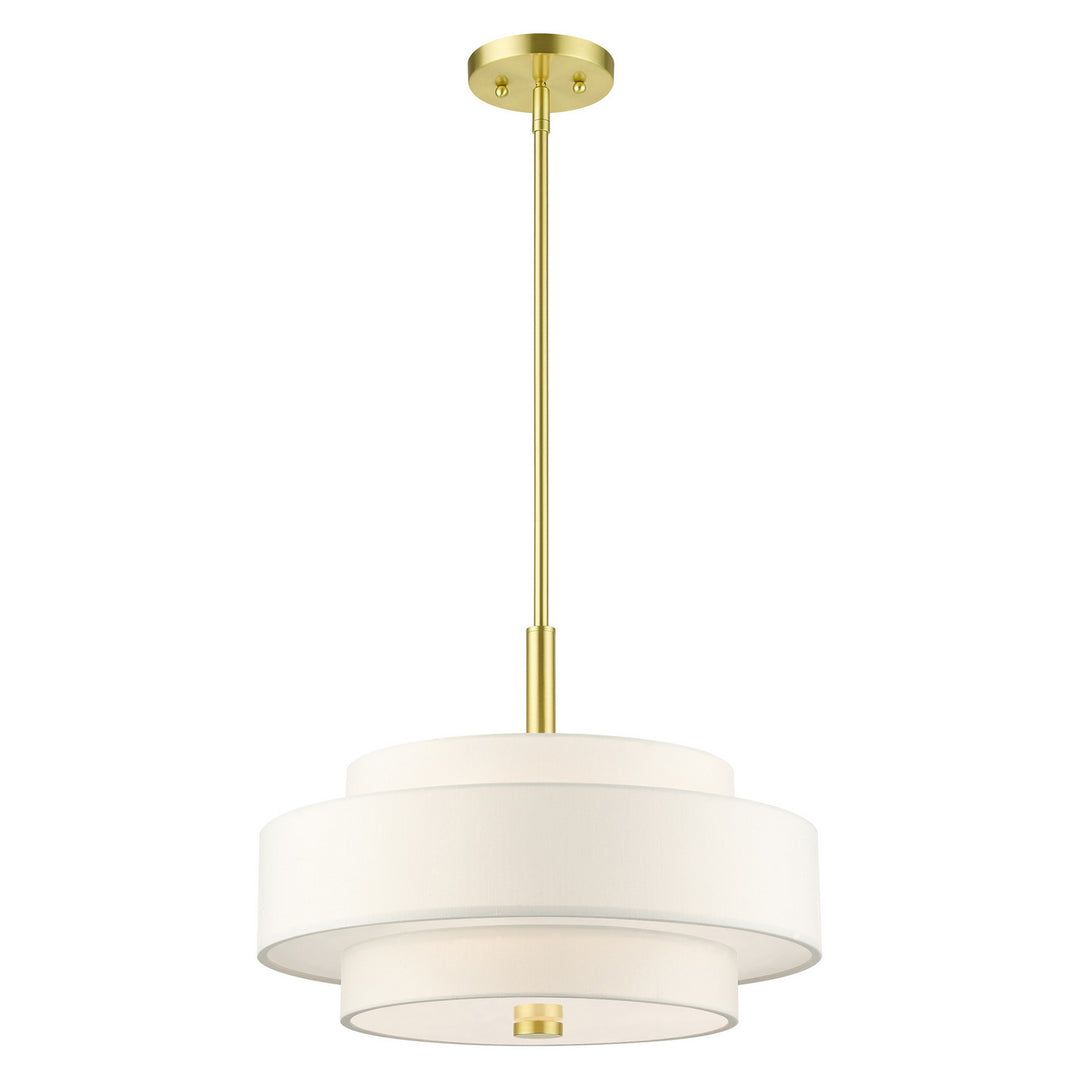 Livex Meridian 50874-12 Pendant Light - Satin Brass