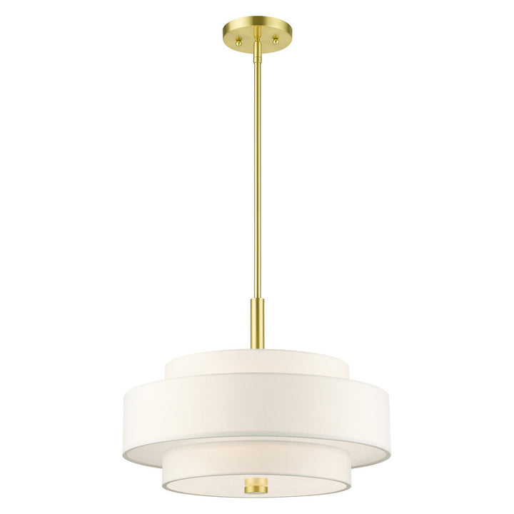Livex Meridian 50874-12 Pendant Light - Satin Brass