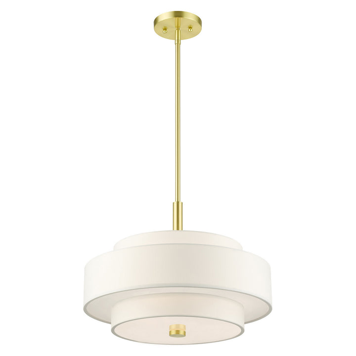 Livex Meridian 50874-12 Pendant Light - Satin Brass