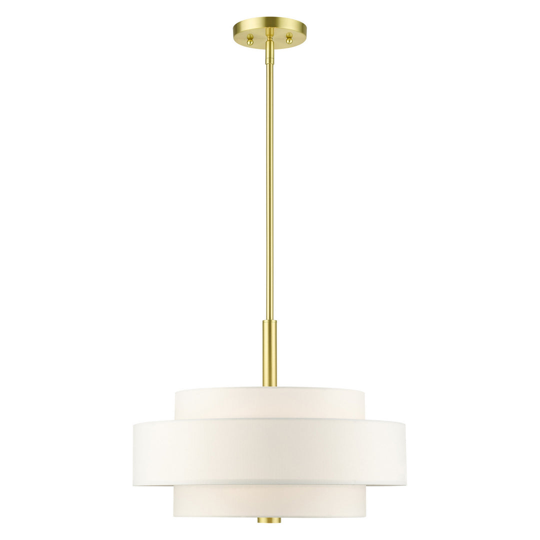 Livex Meridian 50874-12 Pendant Light - Satin Brass