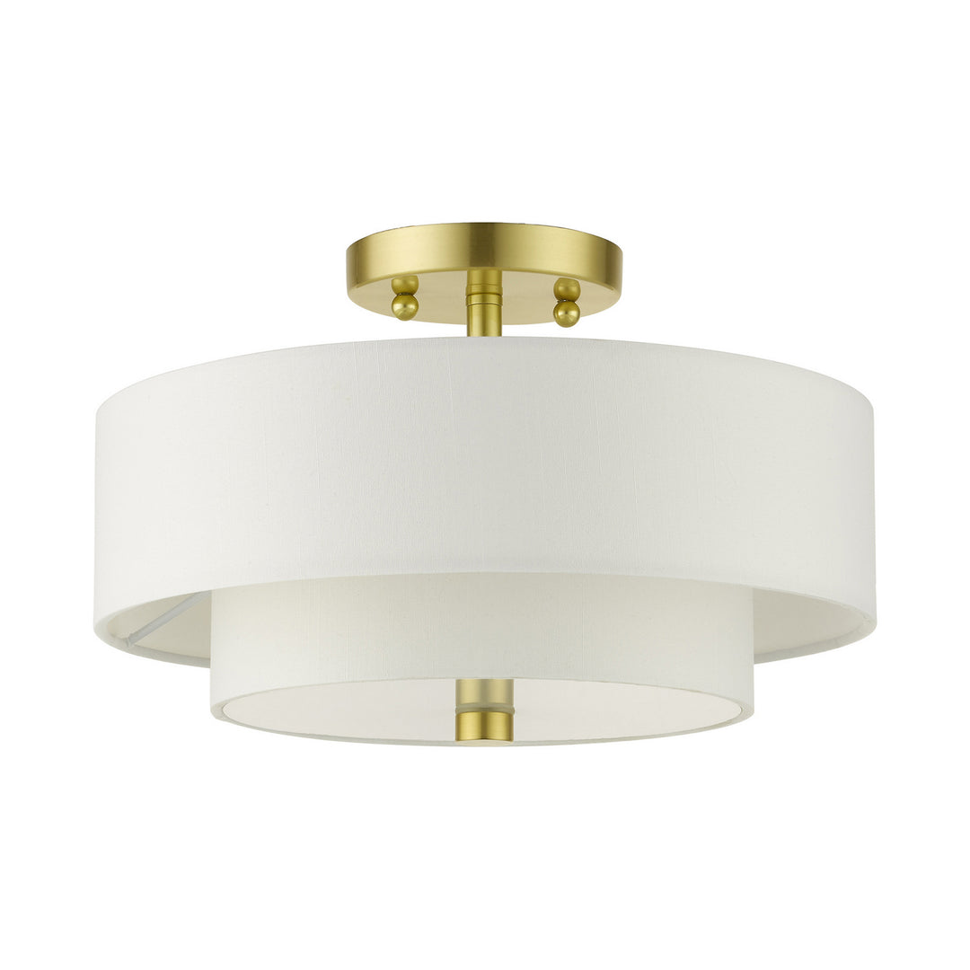 Livex Meridian 51042-12 Ceiling Light - Satin Brass