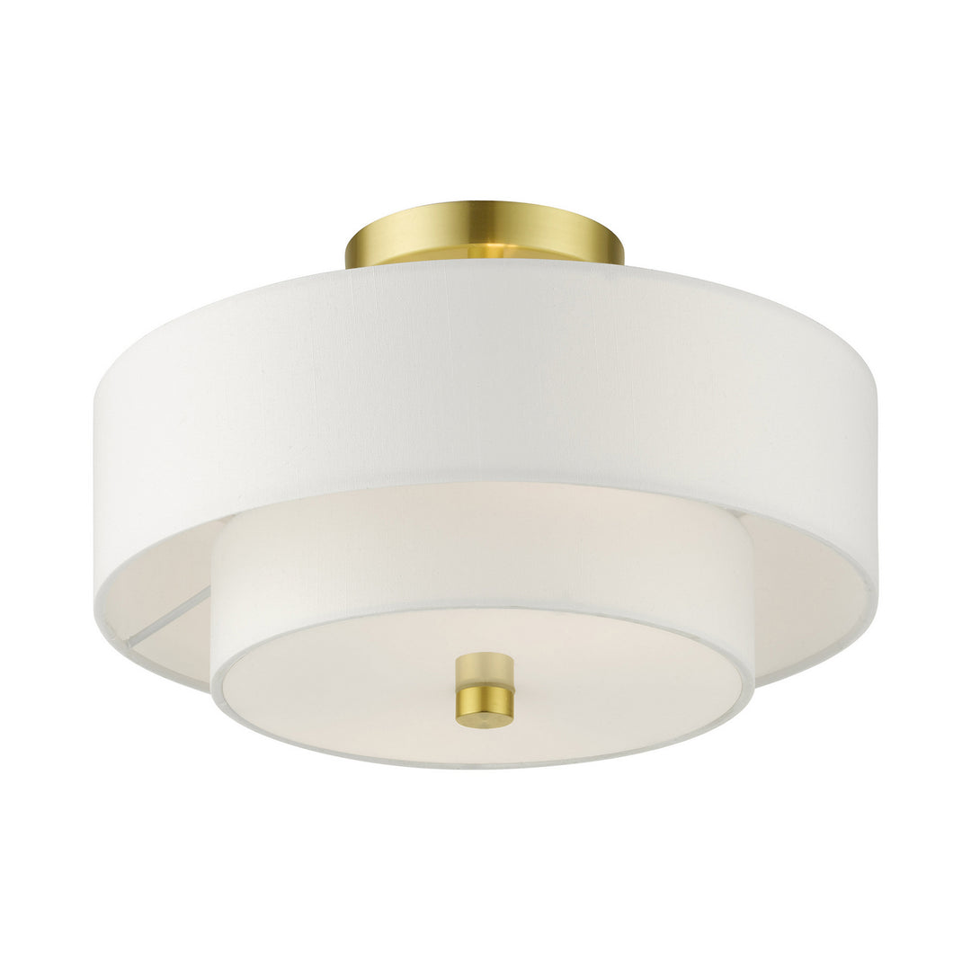 Livex Meridian 51042-12 Ceiling Light - Satin Brass