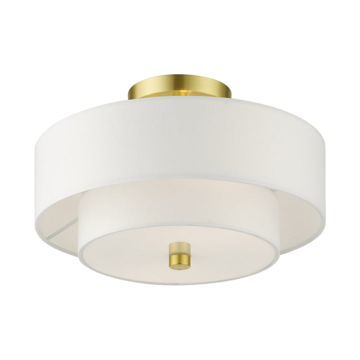 Livex Meridian 51042-12 Ceiling Light - Satin Brass