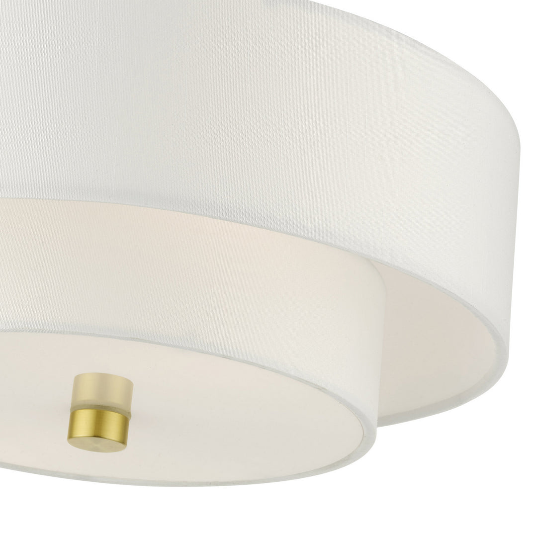 Livex Meridian 51042-12 Ceiling Light - Satin Brass