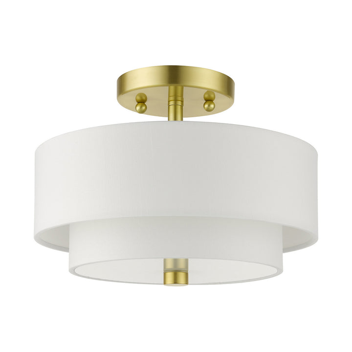 Livex Meridian 51043-12 Ceiling Light - Satin Brass