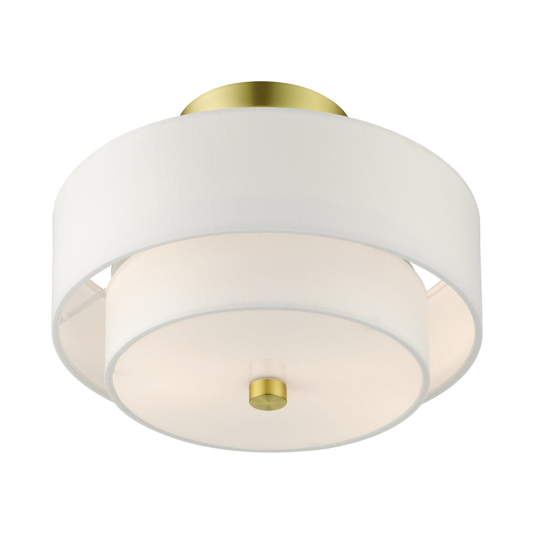 Livex Meridian 51043-12 Ceiling Light - Satin Brass