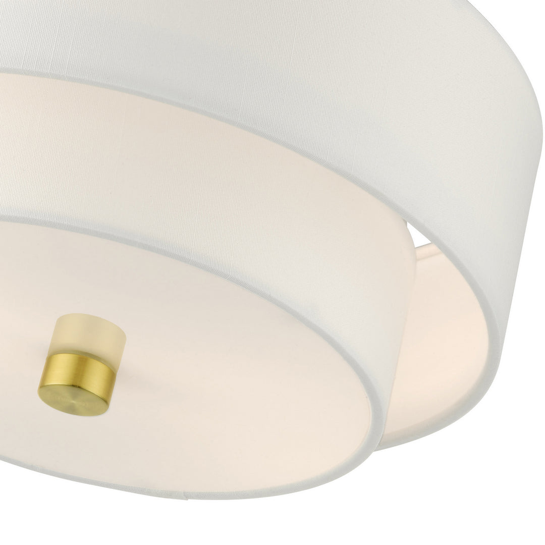 Livex Meridian 51043-12 Ceiling Light - Satin Brass